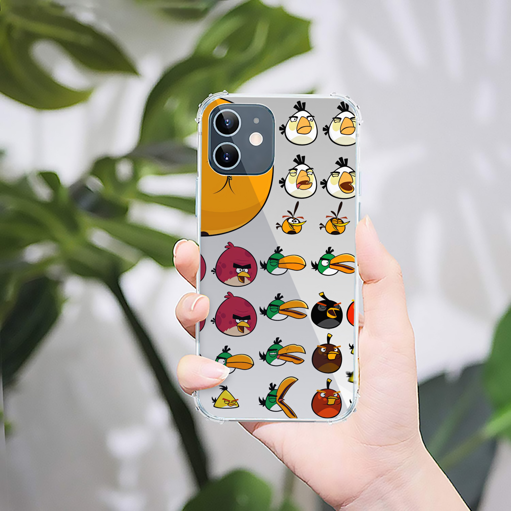 （画像用） Angry Birds アングリーバード 【iPhone 12シリーズ対応】透明スマホケース（クリアソフトケース）